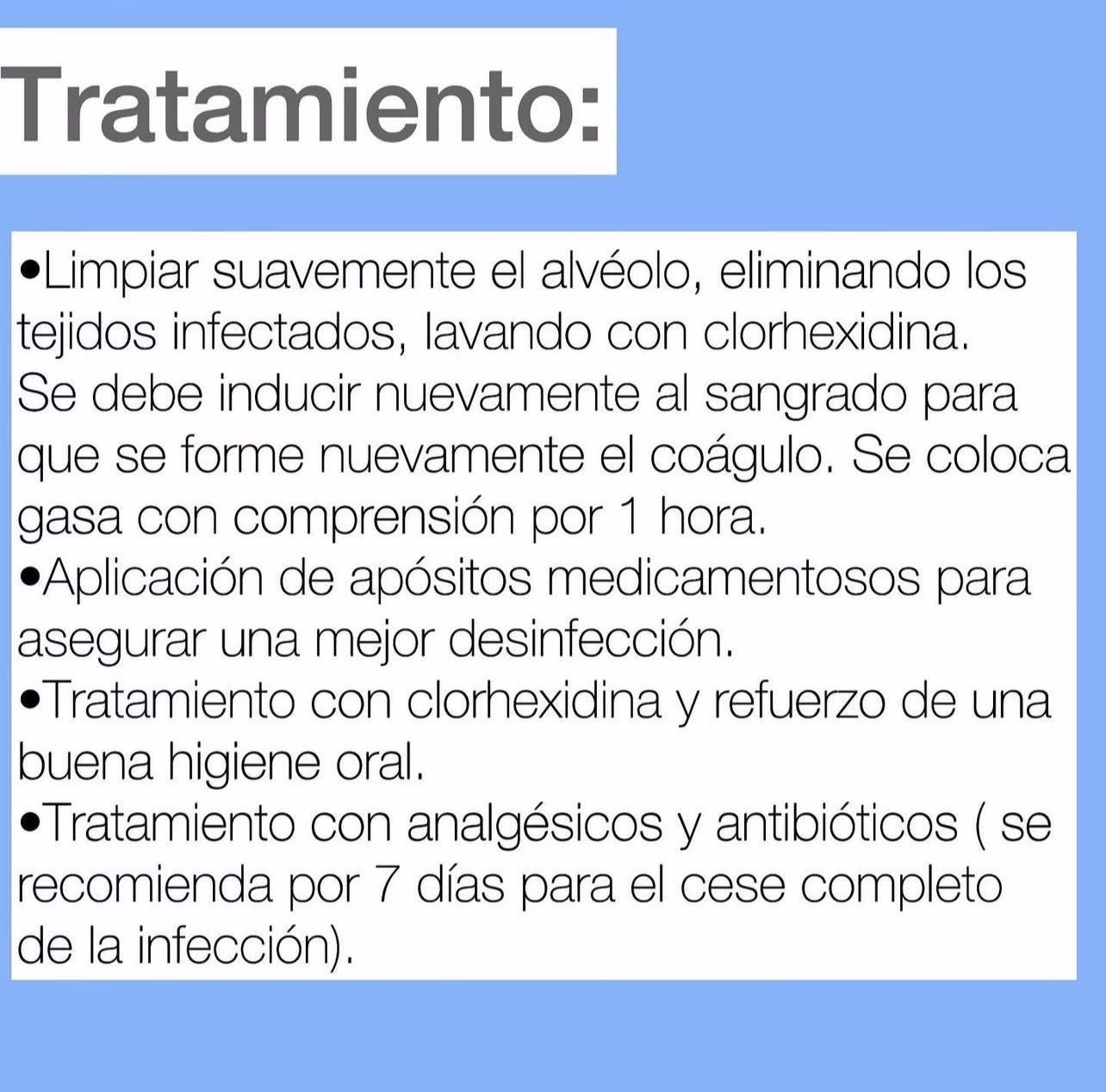 como se trata la alveolitis dental