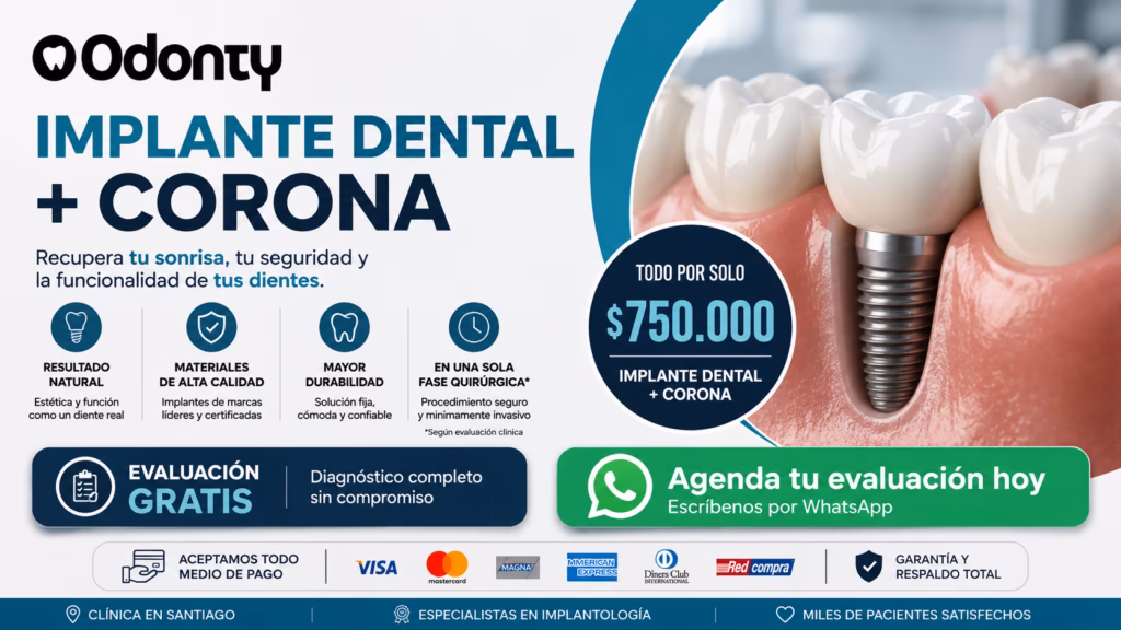 promocion de implante dental mas corona